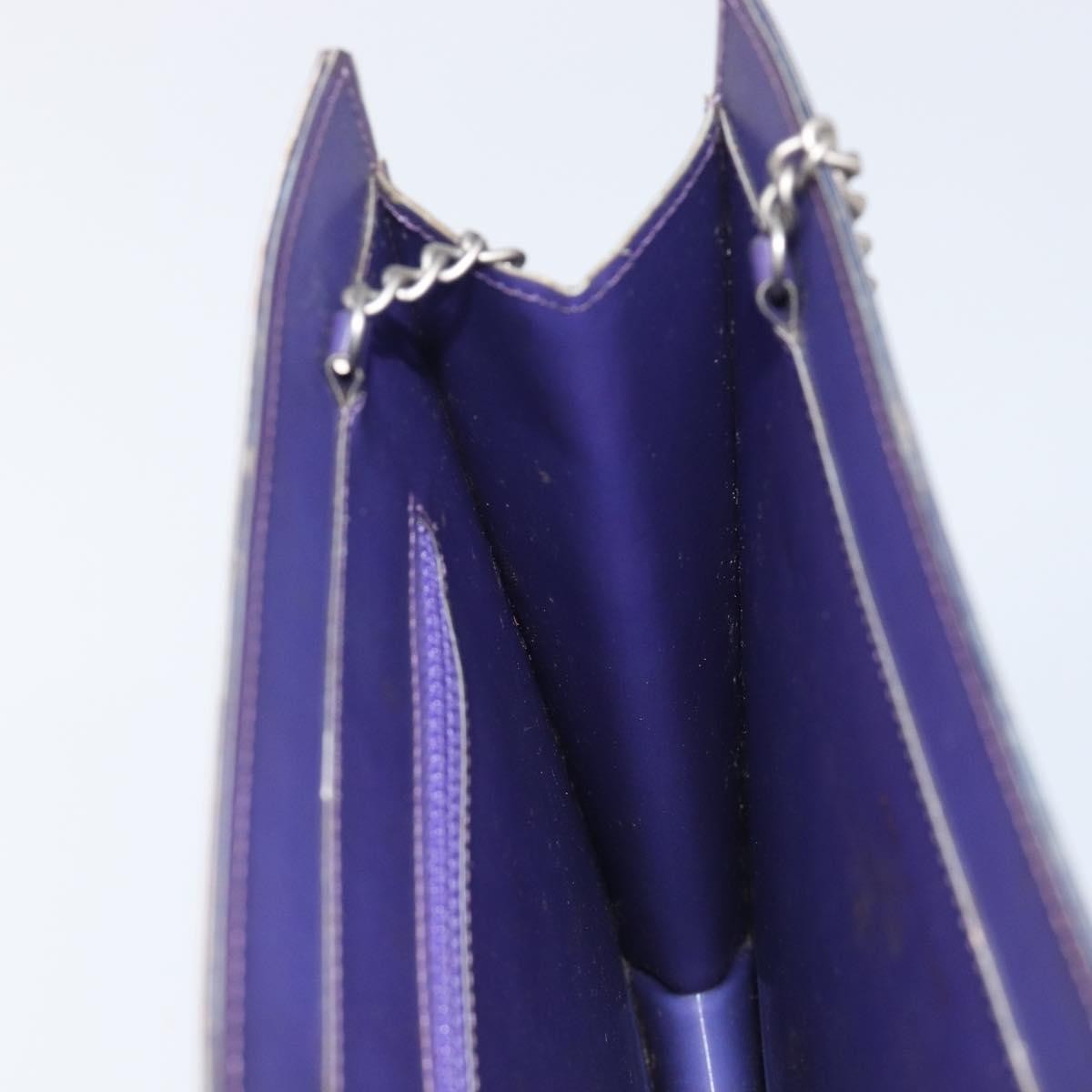 Chanel Vintage Holographic Chain Vinyl Purple Synthetic Tote Bag Bag (Pre-Owned)