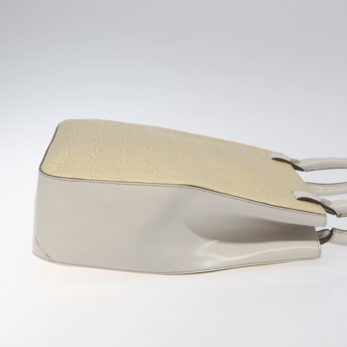 Salvatore Ferragamo Gancini Leather Beige Leather Shoulder Bag Bag (Pre-Owned)