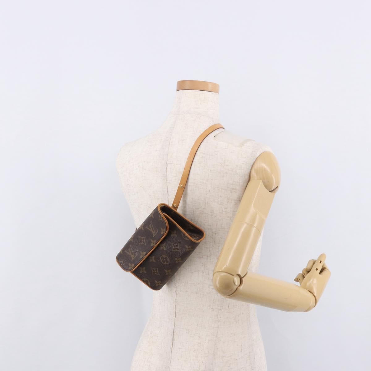 Louis Vuitton Florentine Waist Monogram Canvas Brown Canvas Clutche & Pouche Bag (Pre-Owned)