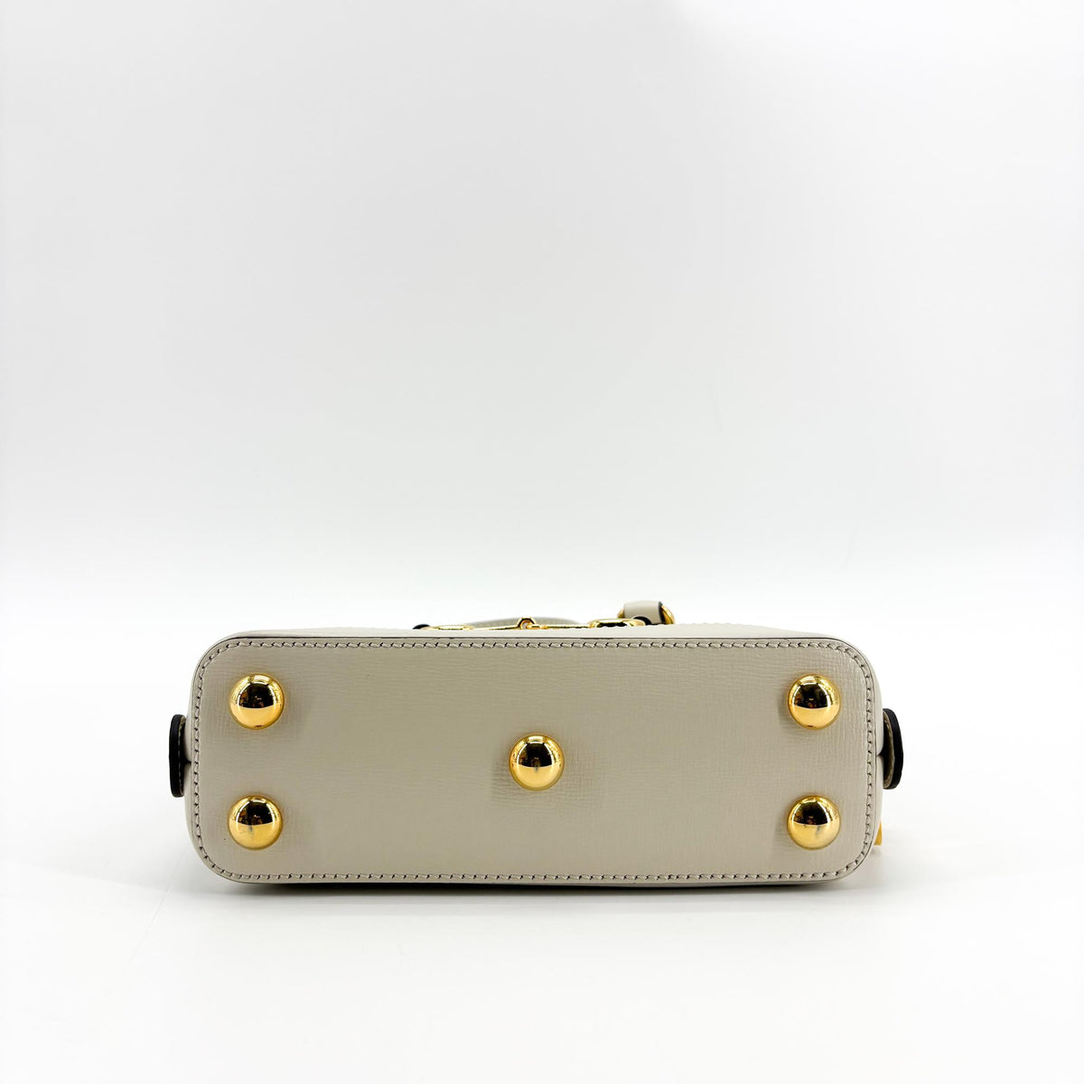 Gucci Horsebit 1955 Top Handle Gg Coated Canvas With Leather Beige Canvas Handbag (Pre-Owned)