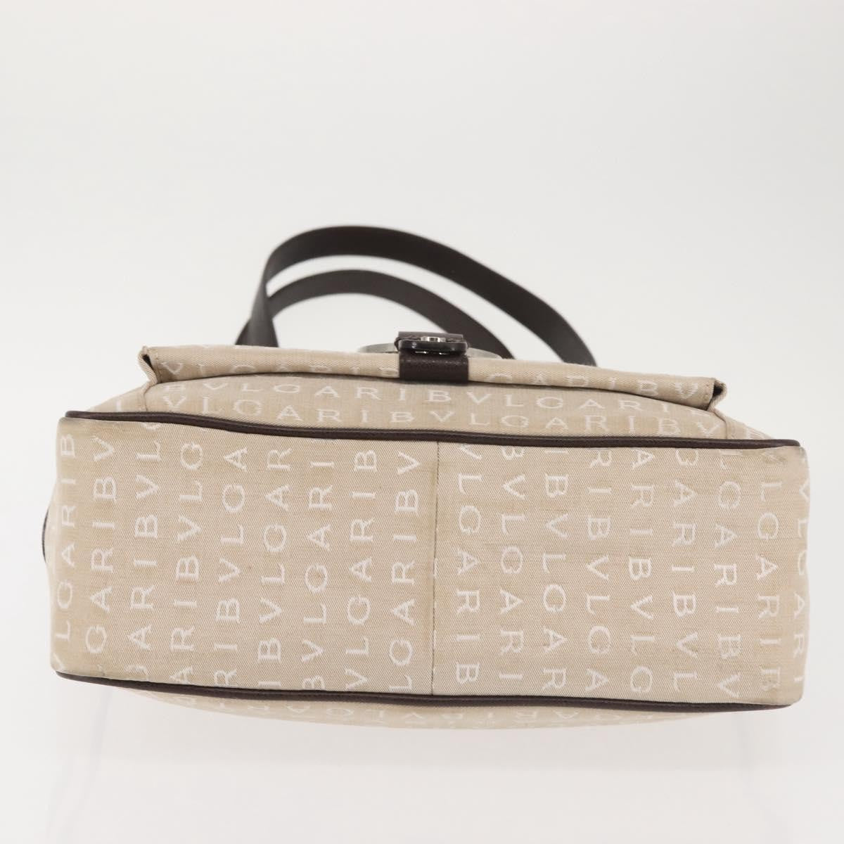 Bvlgari B.Zero1 Bucket Leather Beige Canvas Tote Bag Bag (Pre-Owned)