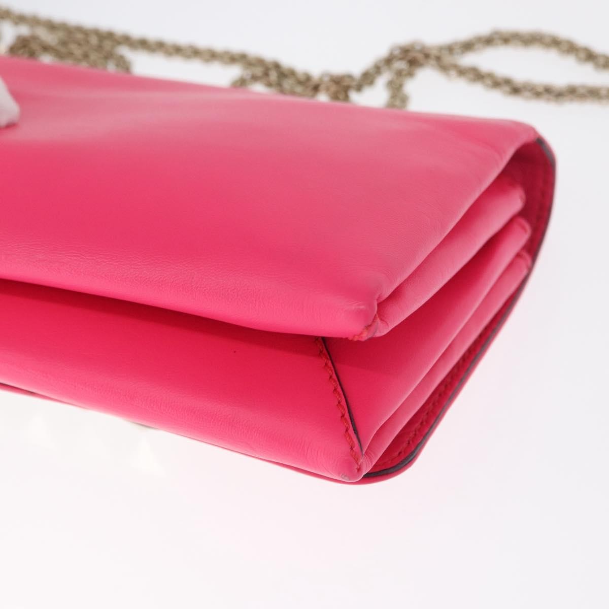 Valentino Garavani Va Va Voom Clutch Leather Pink Leather Shoulder Bag Bag (Pre-Owned)