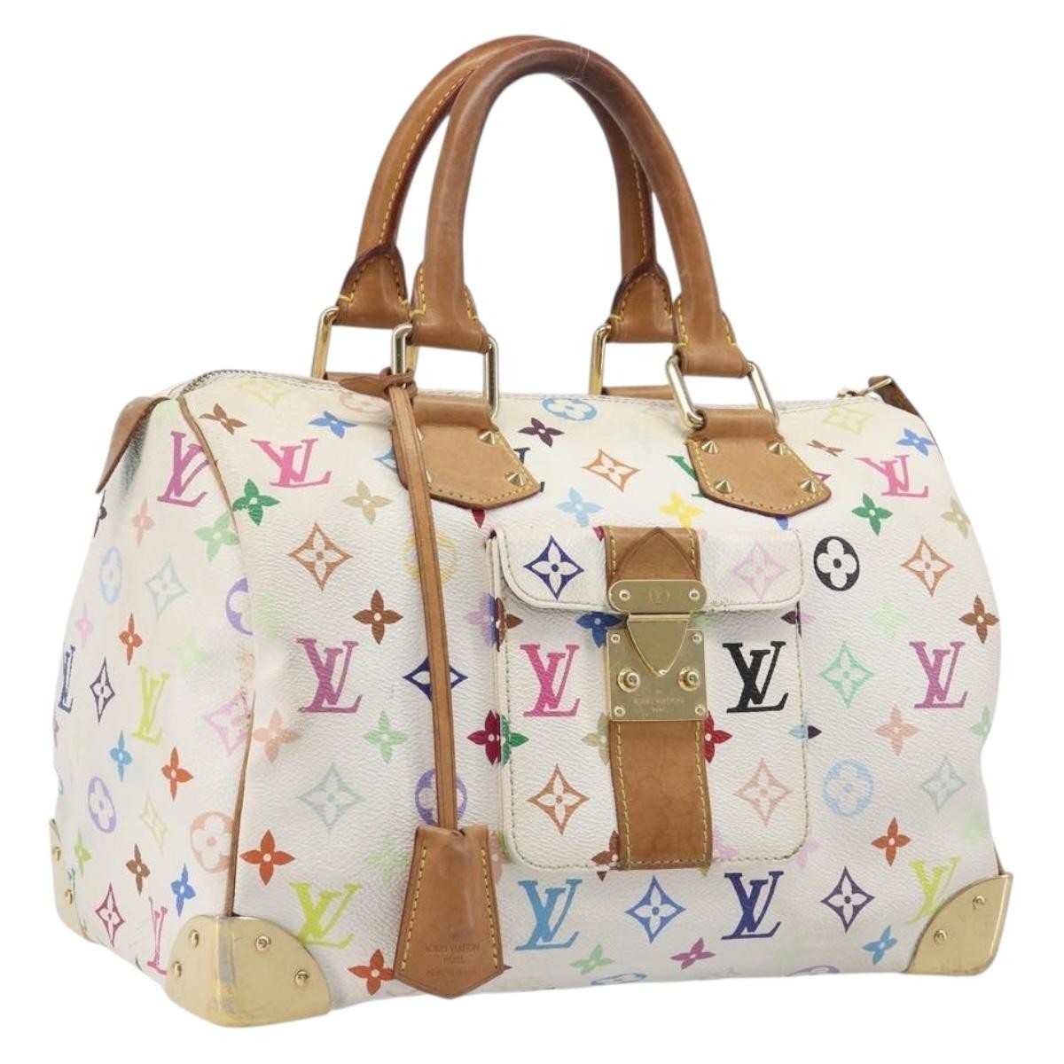 Louis Vuitton X Takashi Murakami Speedy Soft Bandouliere Monogram Multicolor Multicolour Canvas Handbag (Pre-Owned)