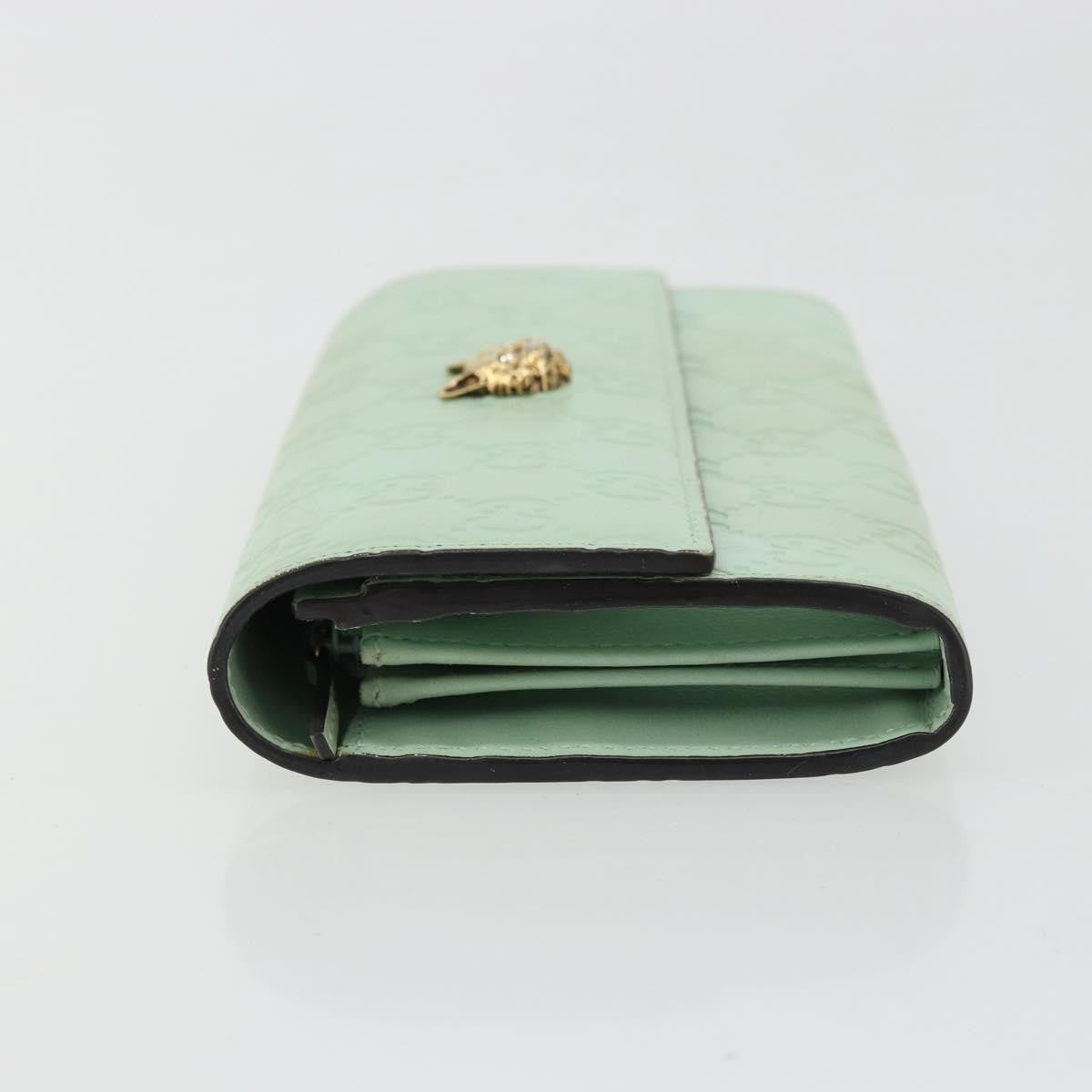 Gucci Guccissima Motif Gg Green Leather Wallets Accessory (Pre-Owned)