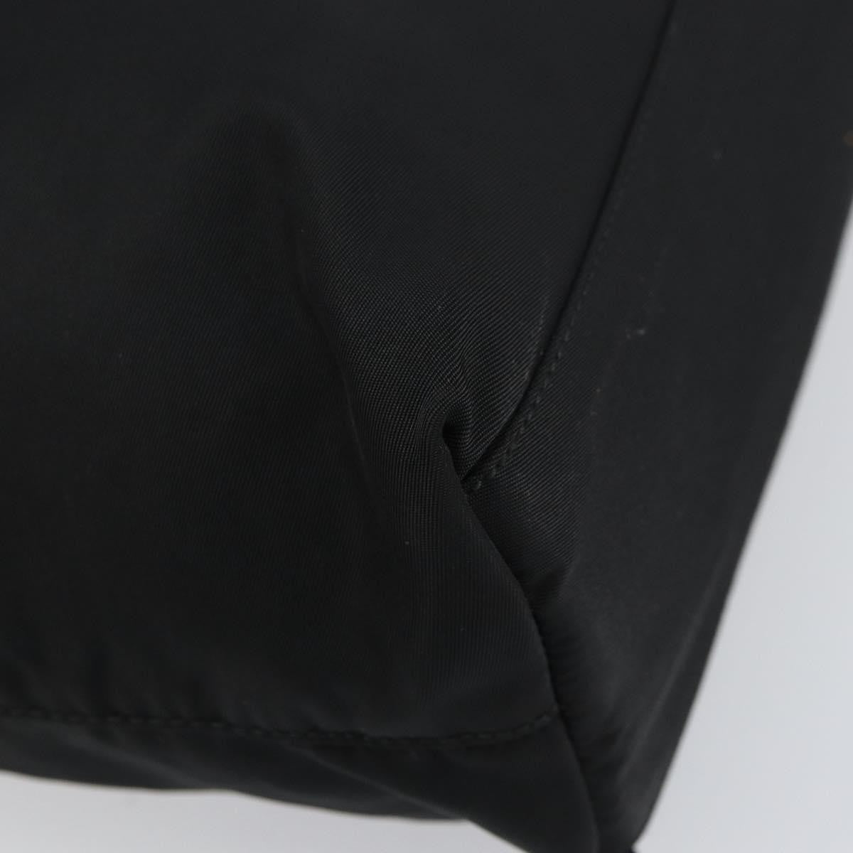 Prada Vintage Zip Tessuto Black Nylon Tote Bag Bag (Pre-Owned)