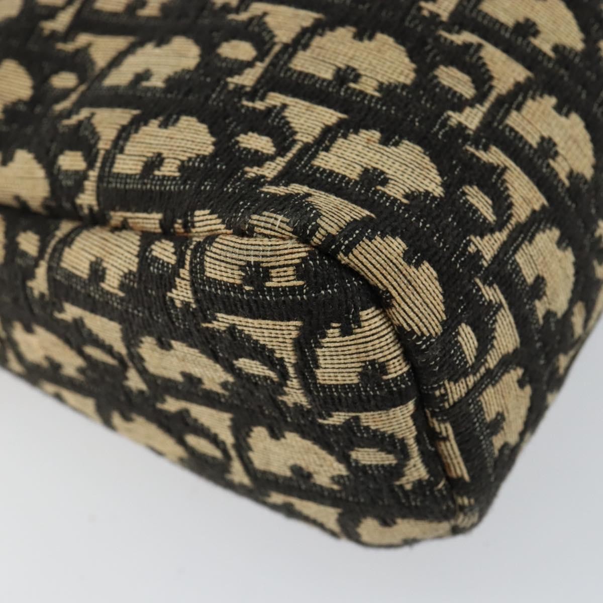 Christian Dior Vintage Cd Trotter Canvas Black Canvas Shoulder Bag Bag (Pre-Owned)