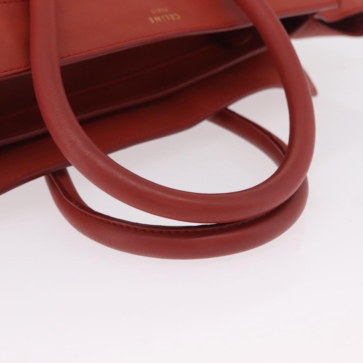 Celine Luggage Suede Red Leather Handbag (Pre-Owned)