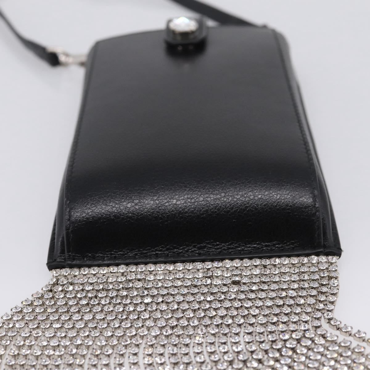 Miu Miu Shoulder Leather Black Leather Shoulder Bag Bag (Pre-Owned)