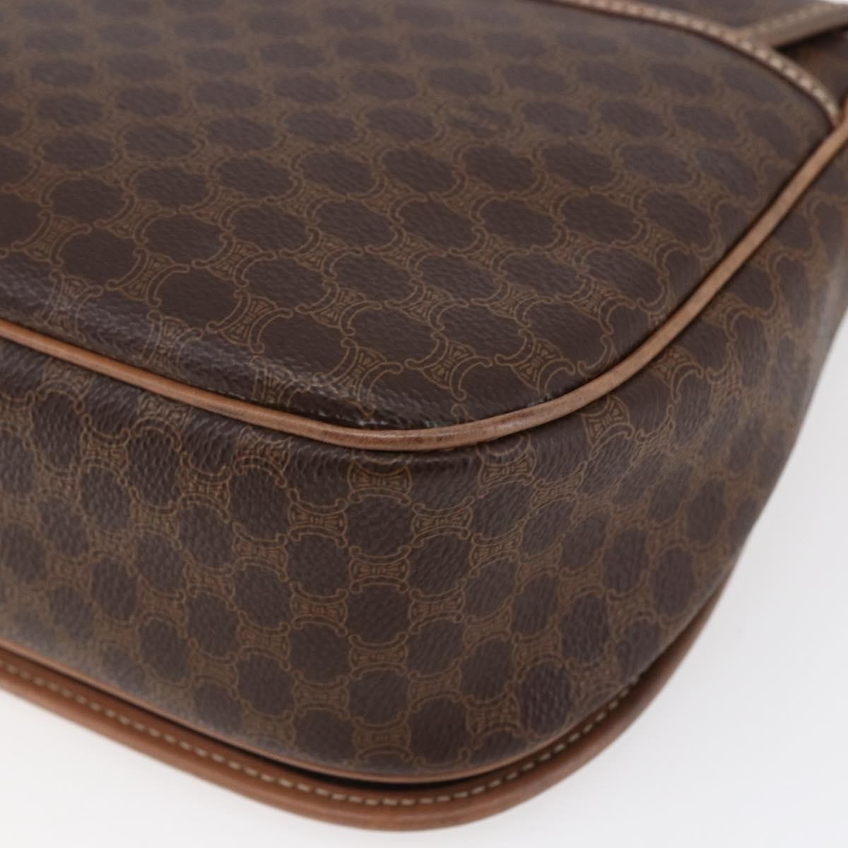Celine Macadam Shoulder Pvc Leather Brown Canvas Shoulder Bag Bag (Pre-Owned)