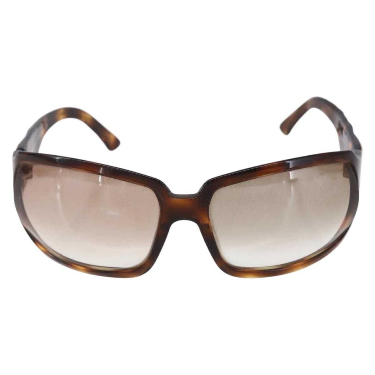 Chanel Chanel Logo Sunglasses Eye Wear Plastic Brown Plastic Sunglasse Accessory (Pre-Owned)