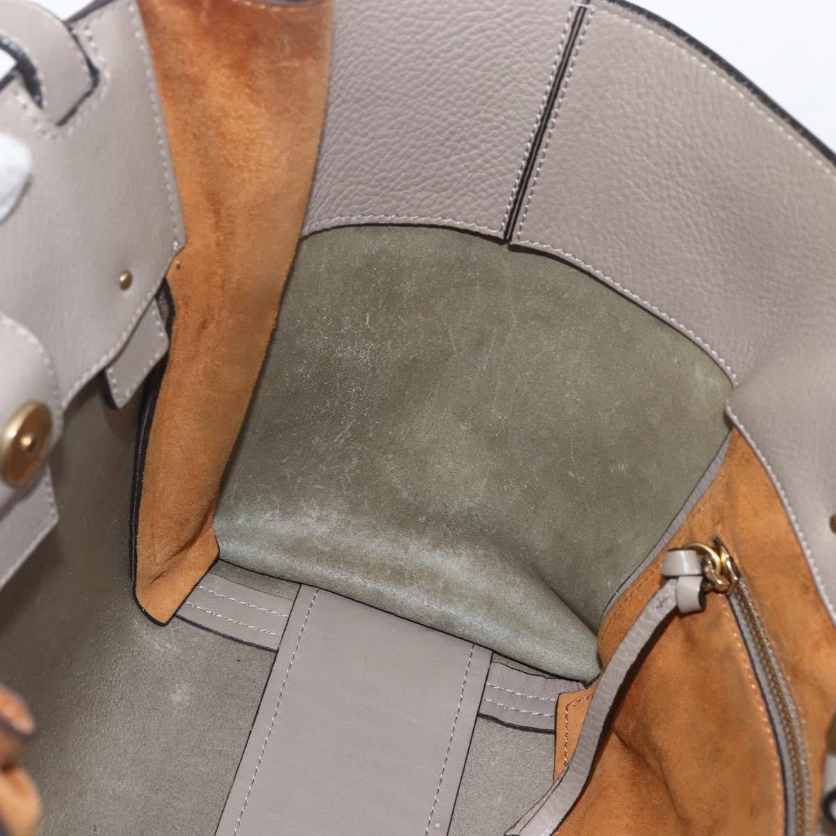 Chloe Milo Shopping Leather Beige Leather Tote Bag Bag (Pre-Owned)