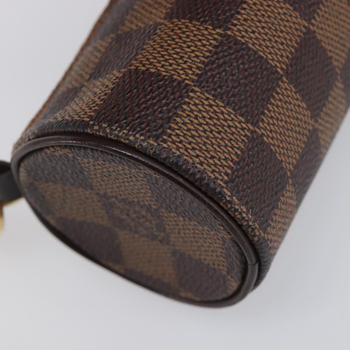 Louis Vuitton Papillon Pochette Damier Brown Canvas Clutche & Pouche Bag (Pre-Owned)