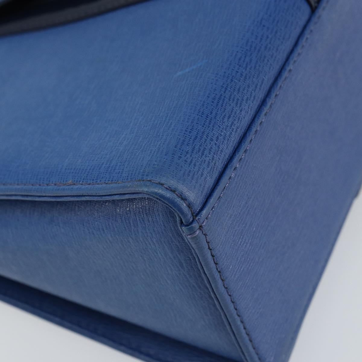 Burberry Vintage Leather Blue Leather Handbag (Pre-Owned)