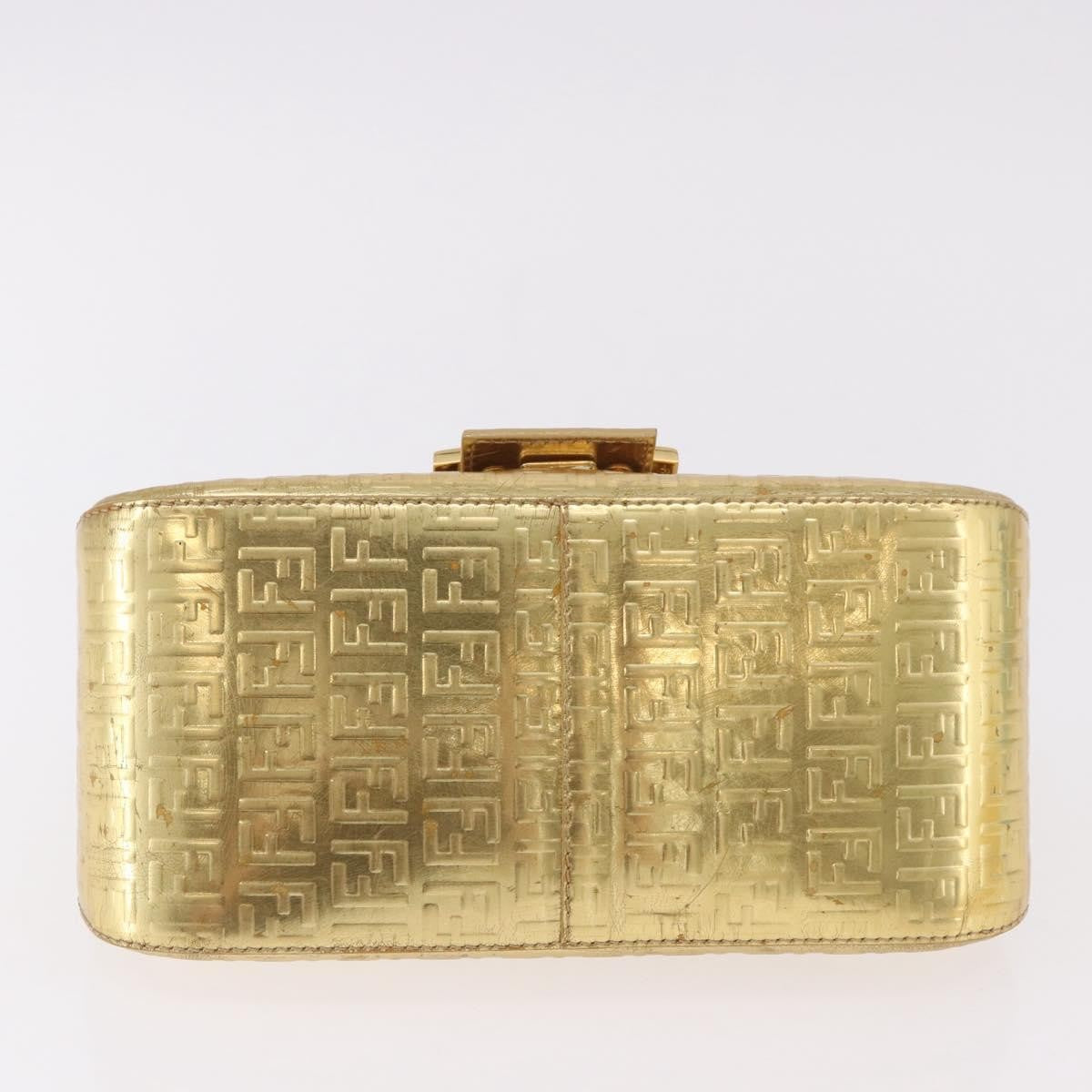 Fendi Mamma Baguette Zucchino Canvas Gold Canvas Shoulder Bag Bag (Pre-Owned)