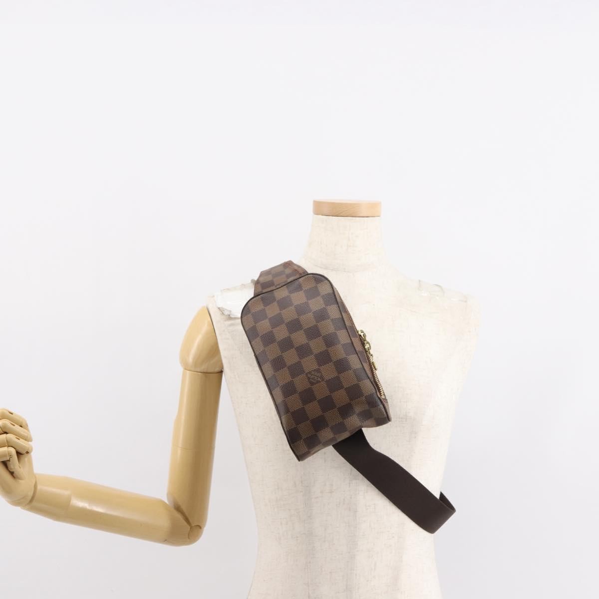 Louis Vuitton Geronimos Waist Damier Ebene Brown Canvas Shoulder Bag Bag (Pre-Owned)