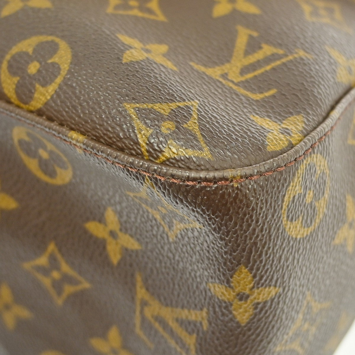 Louis Vuitton Looping Monogram Canvas Brown Canvas Handbag (Pre-Owned)
