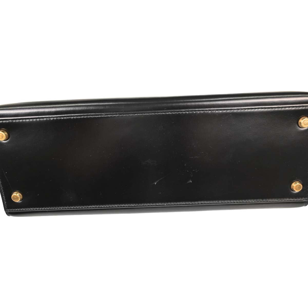Hermes Kelly Sellier Box Calf Black Calfskin Handbag (Pre-Owned)