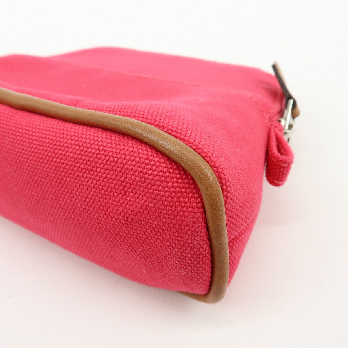 Hermes Bolide Travel Canvas Pink Cotton Clutche & Pouche Bag (Pre-Owned)