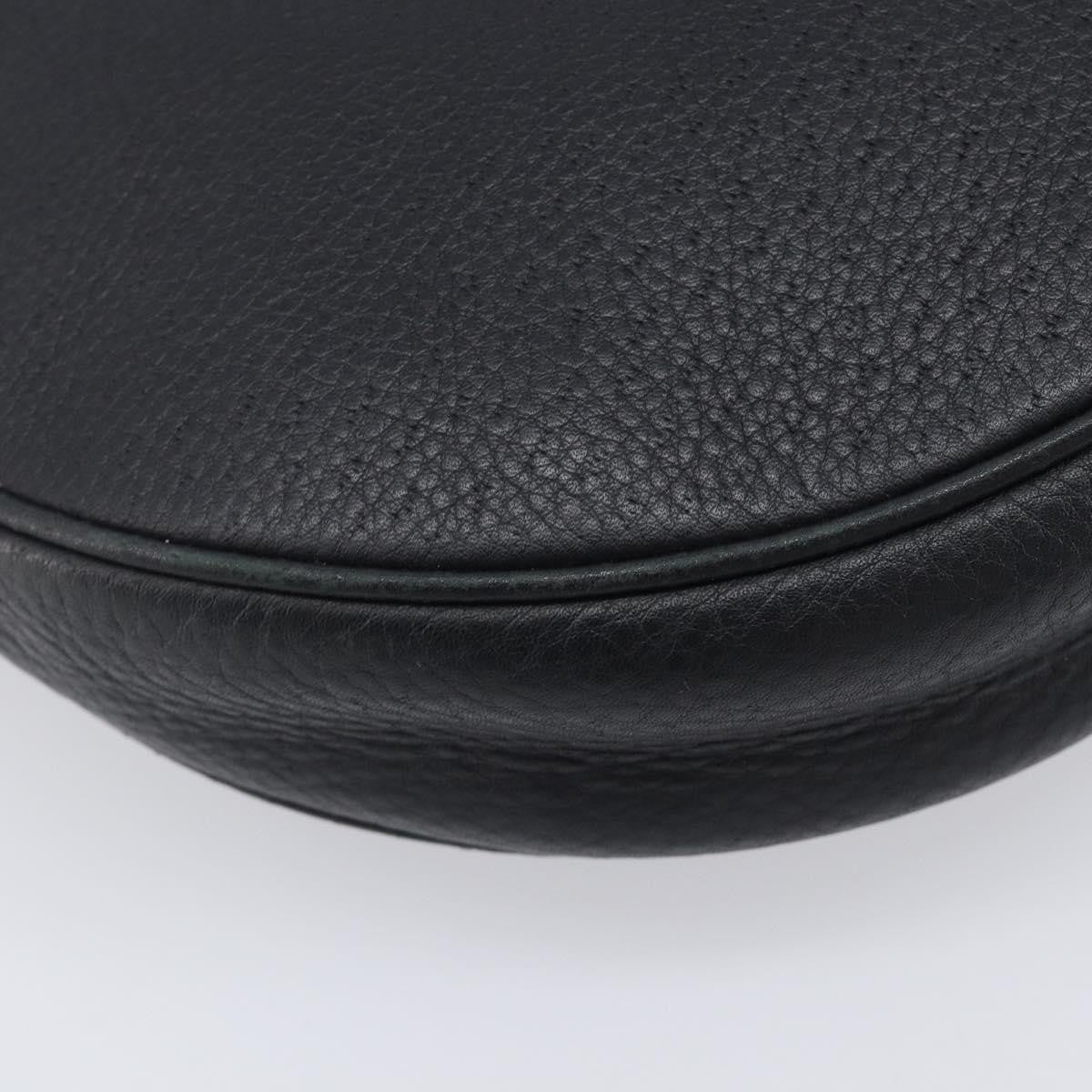Salvatore Ferragamo Gancini Leather Black Leather Crossbody Bag Bag (Pre-Owned)