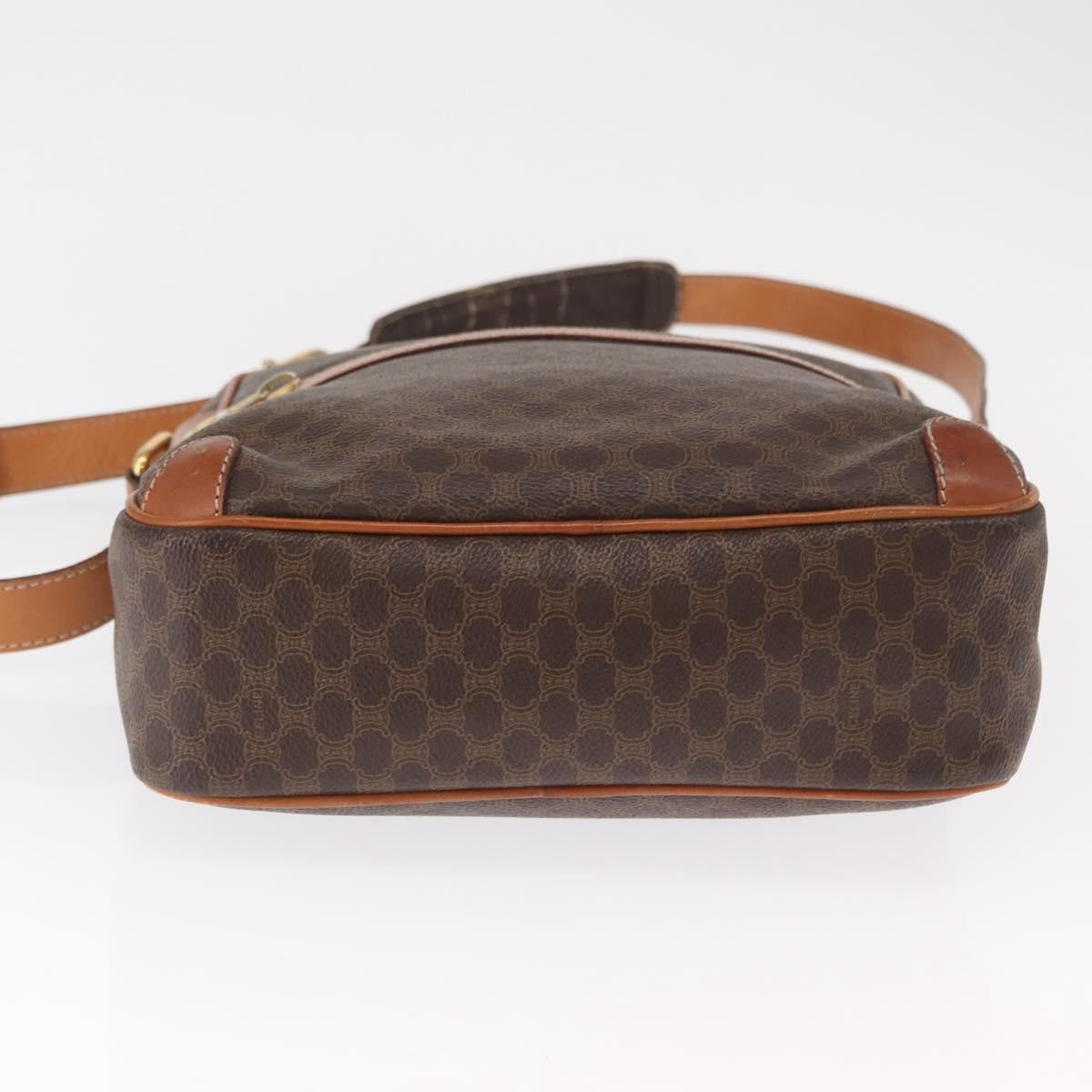 Celine Vintage Macadam Canvas And Leather Brown Pvc Shoulder Bag Bag (Pre-Owned)
