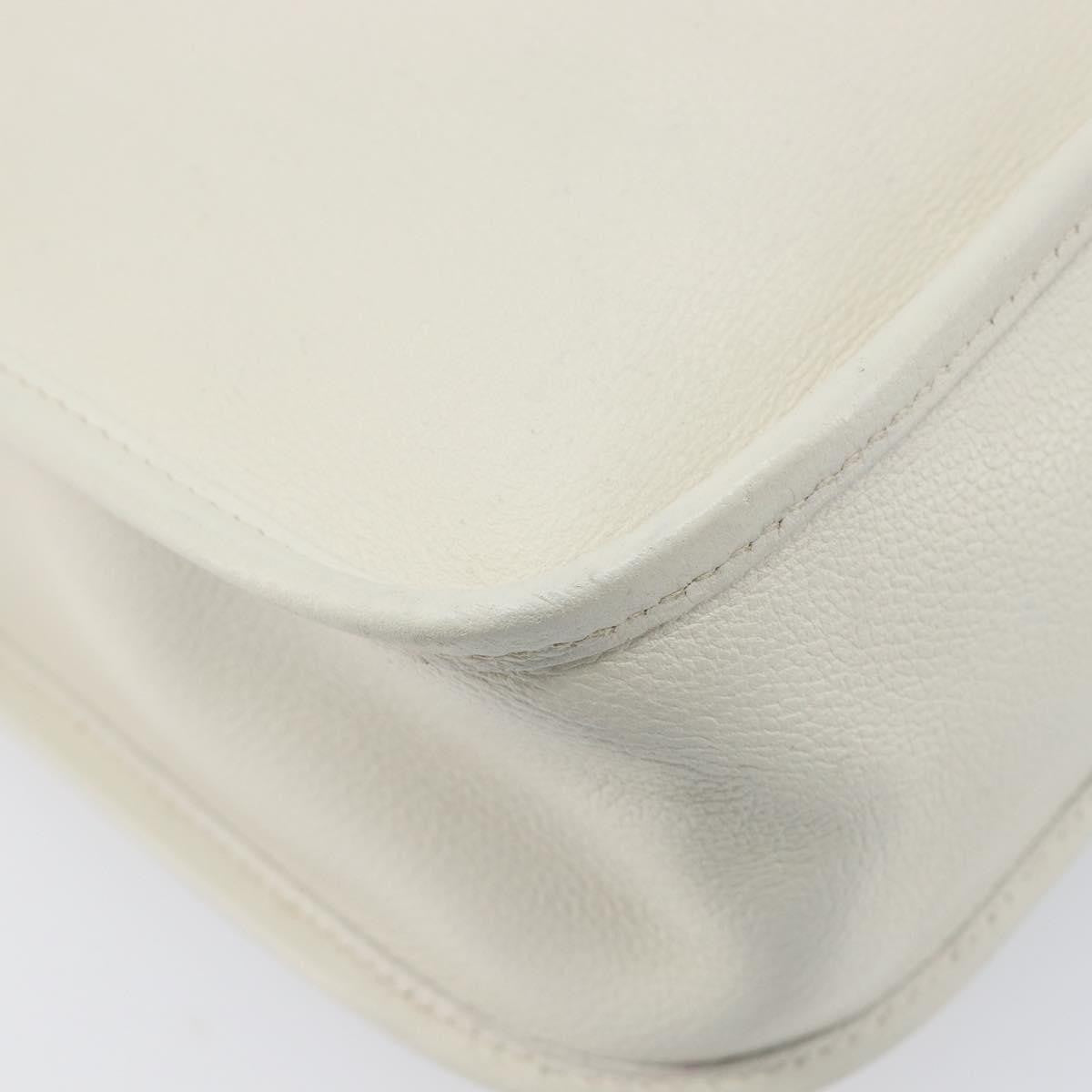 Hermes Vespa Courchevel White Leather Shoulder Bag Bag (Pre-Owned)