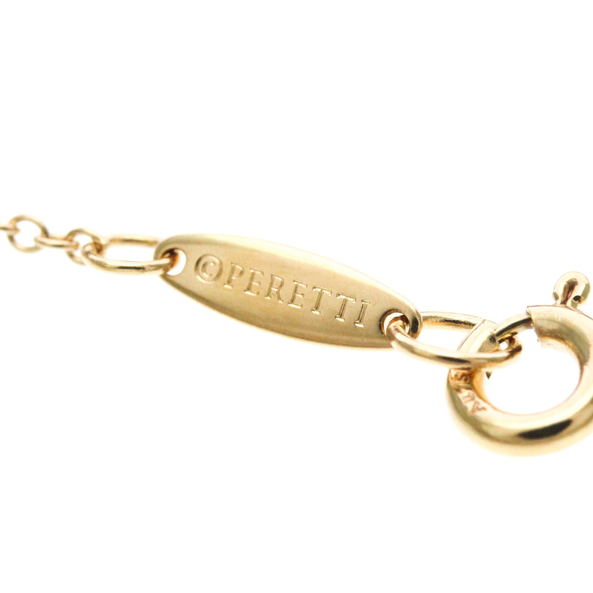Tiffany & Co. Elsa Peretti Diamonds By The Yard Pendant 18K Rose Gold With Diamond Gold Pink_Gold Necklace Jewelry (Pre-Owned)
