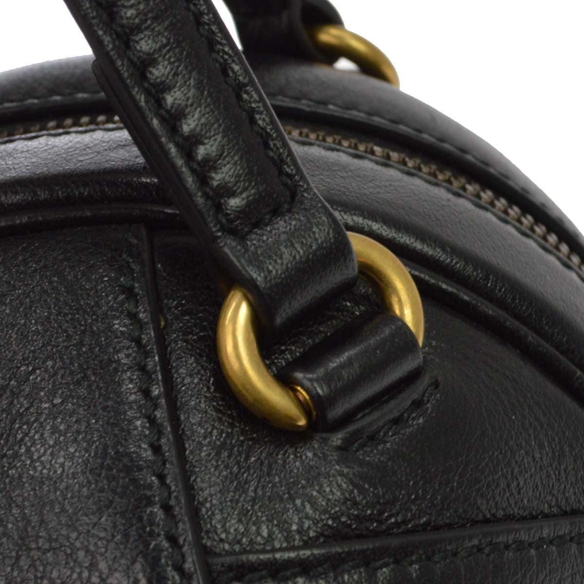 Gucci Tifosa Basketball Leather Black Leather Handbag (Pre-Owned)