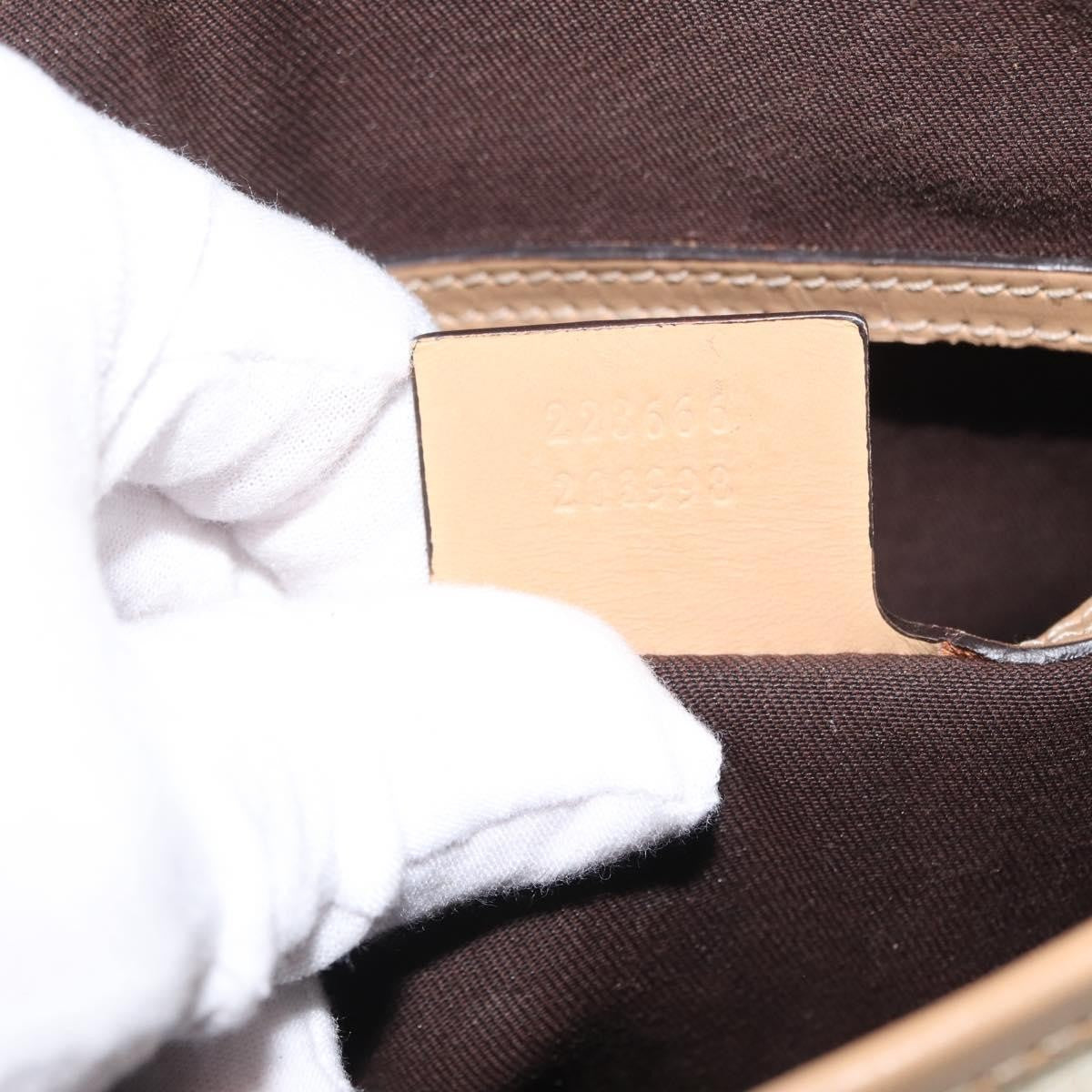 Gucci Flap Messenger Gg Coated Canvas Beige Canvas Shoulder Bag Bag (Pre-Owned)