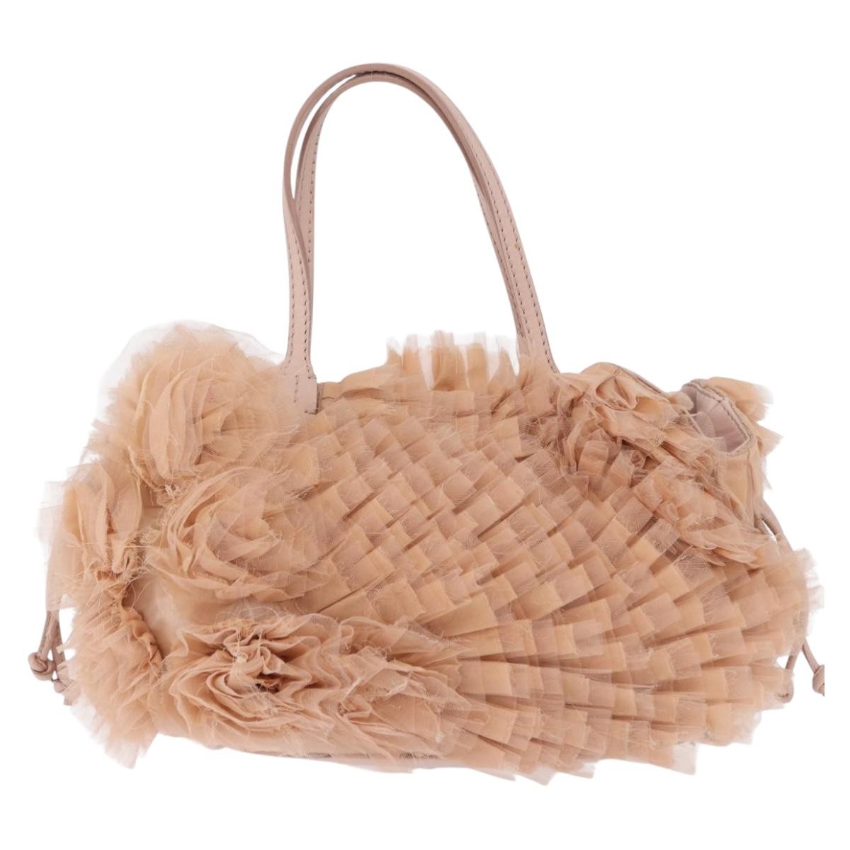 Valentino Garavani Rosier Tote Silk Pink Leather Tote Bag Bag (Pre-Owned)