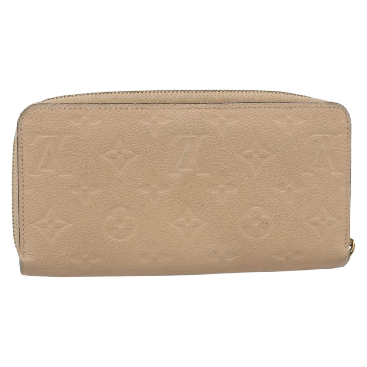 Louis Vuitton Zippy Monogram Empreinte Leather Beige Leather Wallets Accessory (Pre-Owned)