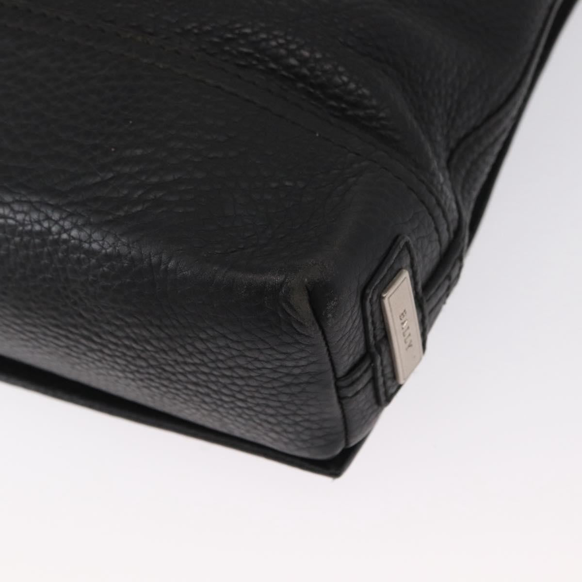 Bally Vintage Leather Black Leather Shoulder Bag Bag (Pre-Owned)