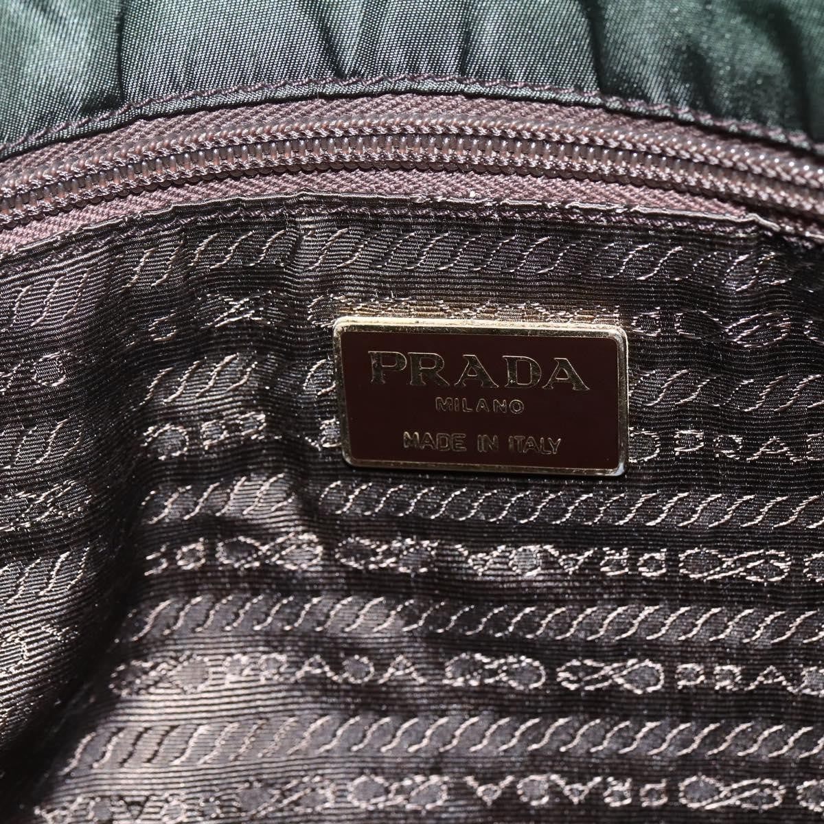 Prada Vintage Tote Tessuto Khaki Nylon Tote Bag Bag (Pre-Owned)