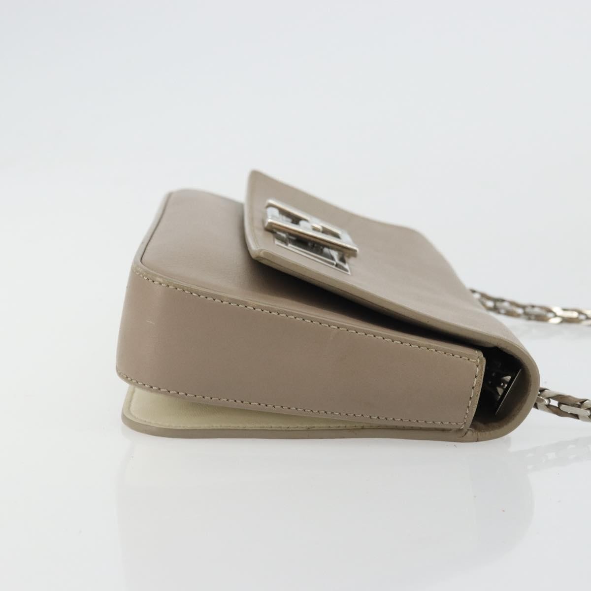 Fendi 3Baguette Convertible Calfskin Beige Leather Crossbody Bag Bag (Pre-Owned)