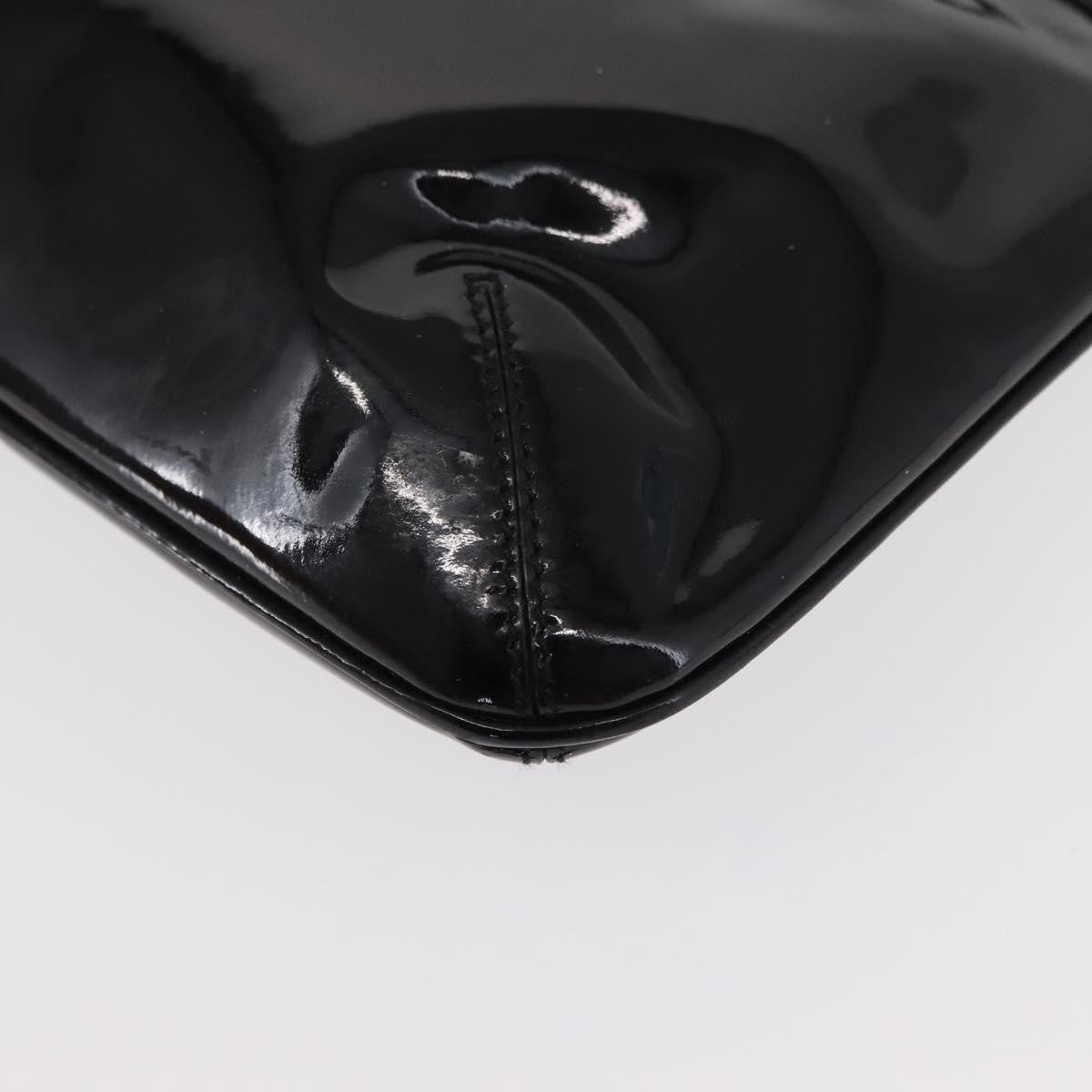 Salvatore Ferragamo Gancini Patent Leather Black Patent_Leather Shoulder Bag Bag (Pre-Owned)