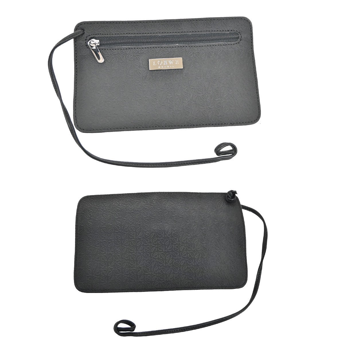 Loewe Anagram Leather Black Pvc Shoulder Bag Bag (Pre-Owned)