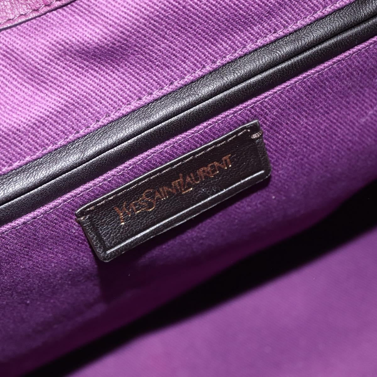 Saint Laurent Bicolor Muse Two Cabas Leather Purple Leather Tote Bag Bag (Pre-Owned)