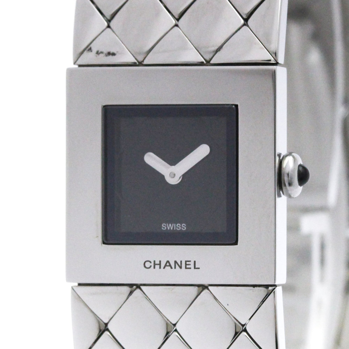 Chanel Matelasse Quartz Stainless Steel Watch (Pre-Owned)