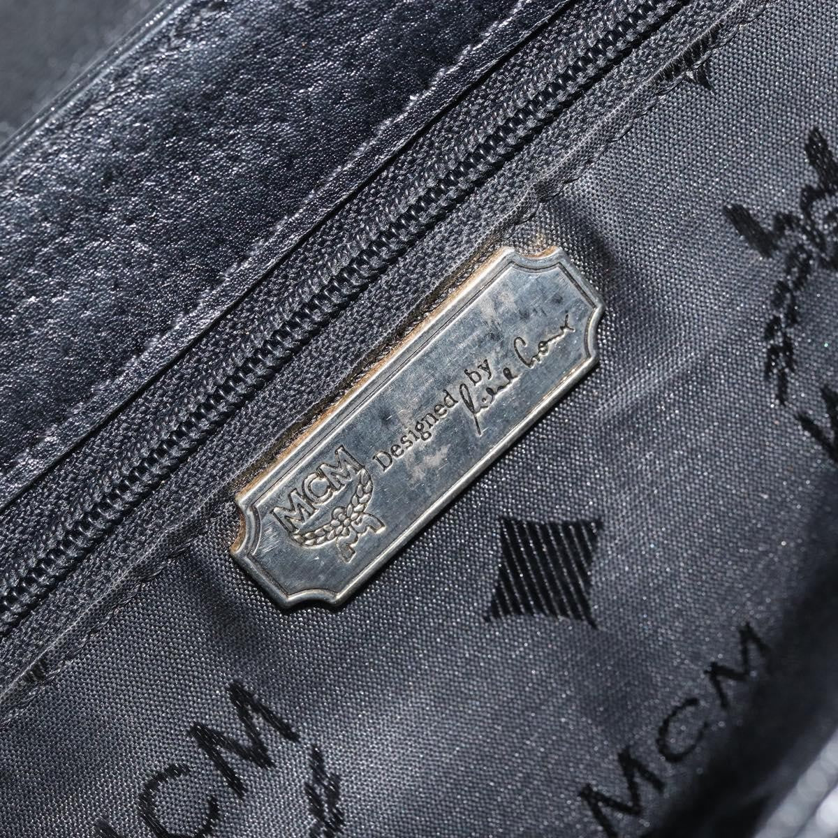 MCM Vintage Vicetos Leather Black Leather Shoulder Bag Bag (Pre-Owned)
