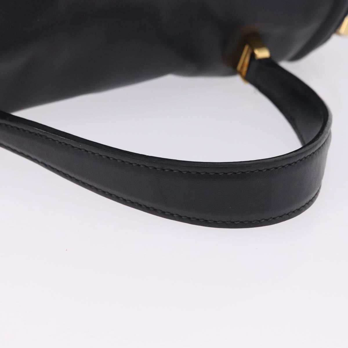 Miu Miu Convertible Flap Top Handle Vitello Soft Black Leather Handbag (Pre-Owned)