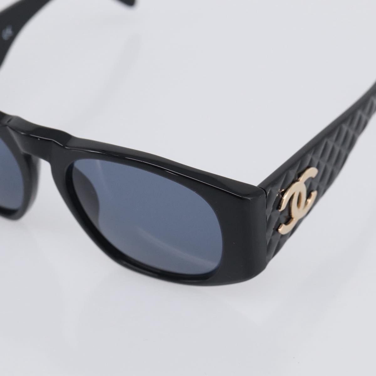 Chanel Cc Logo Matelasse Sunglasses Eye Wear Plastic Black Plastic Sunglasse Accessory (Pre-Owned)