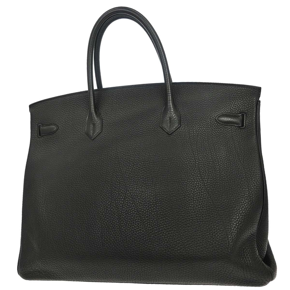 Hermes Birkin Black Togo With Palladium Hardware Black Calfskin Handbag (Pre-Owned)