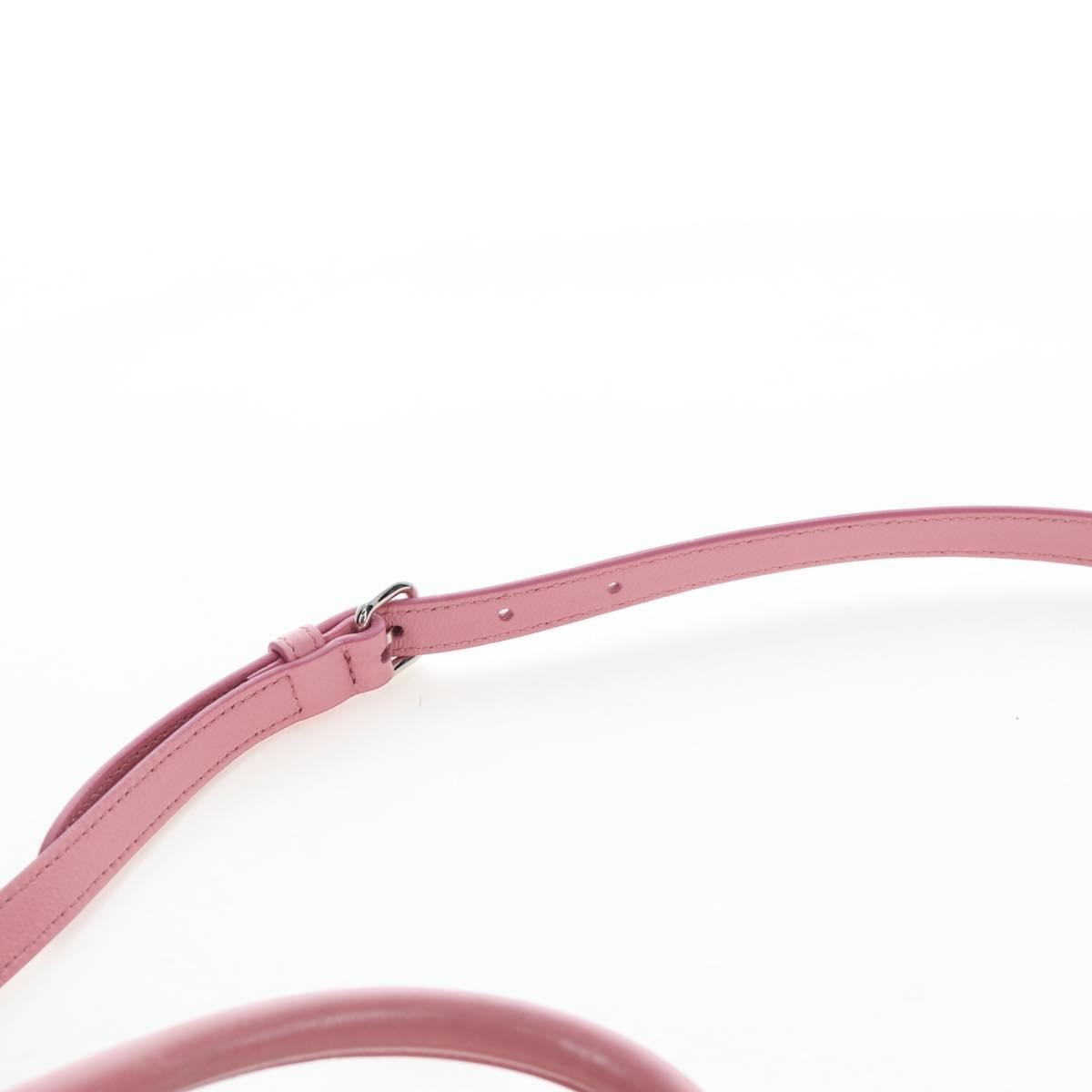 Miu Miu Crystal Turnlock Convertible Satchel Leather Pink Leather Shoulder Bag Bag (Pre-Owned)
