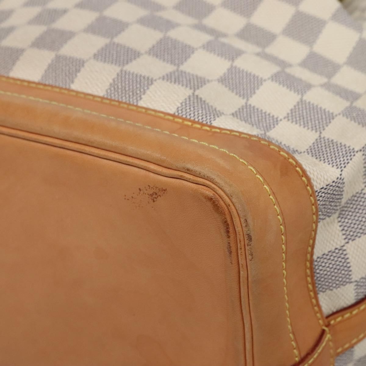 Louis Vuitton Noe Damier Ebene White Canvas Shoulder Bag Bag (Pre-Owned)