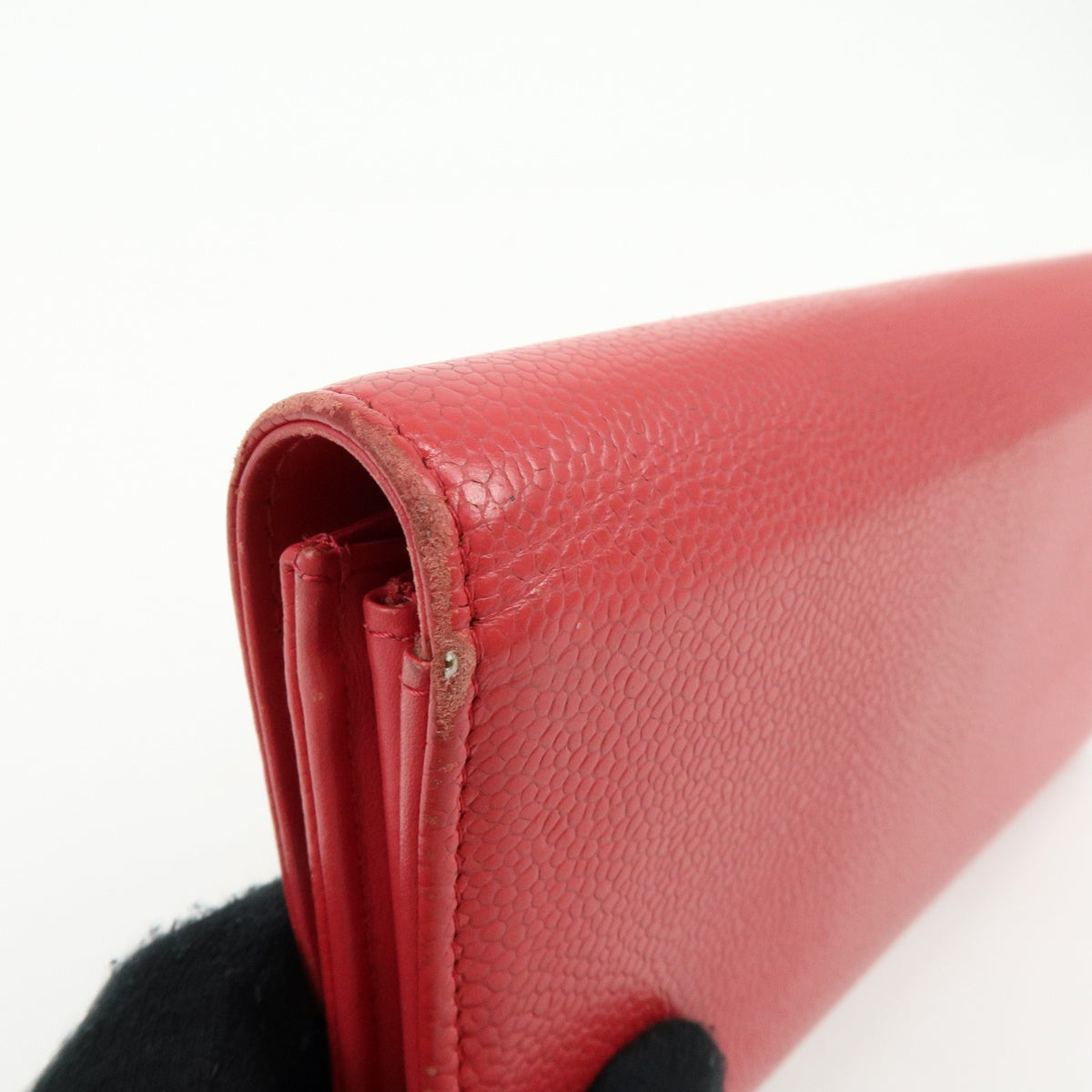 Chanel Timeless Cc Flap Caviar Red Calfskin Wallets Accessory (Pre-Owned)