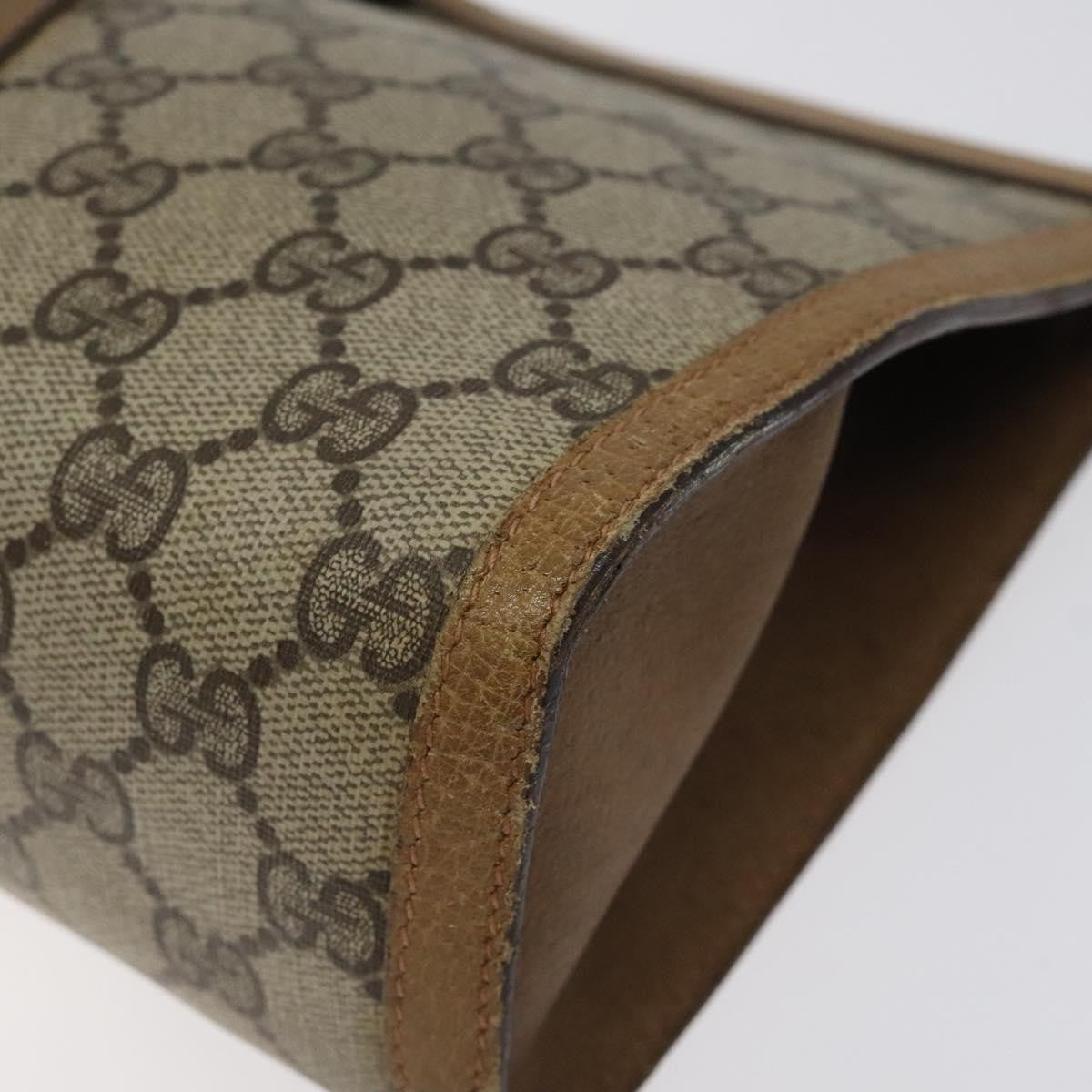 Gucci Sherry Line Canvas Beige Canvas Clutche & Pouche Bag (Pre-Owned)