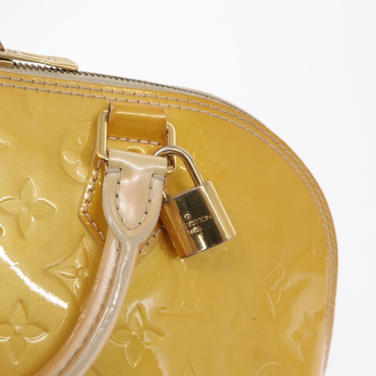 Louis Vuitton Alma Patent Leather Yellow Patent_Leather Handbag (Pre-Owned)