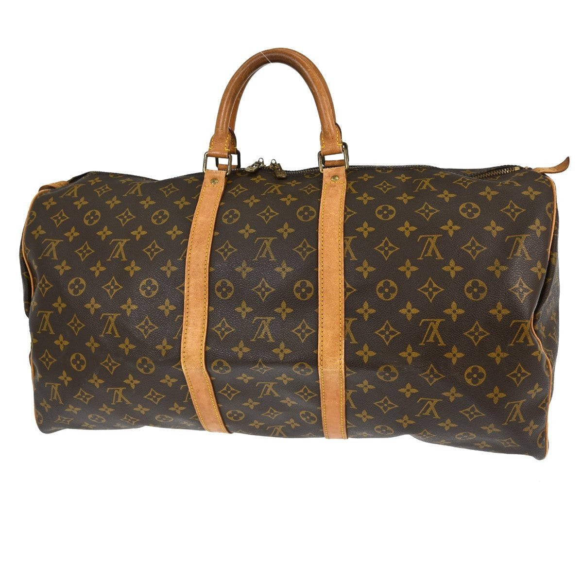 Louis Vuitton Keepall Monogram Brown Canvas Travel Bag Bag (Pre-Owned)