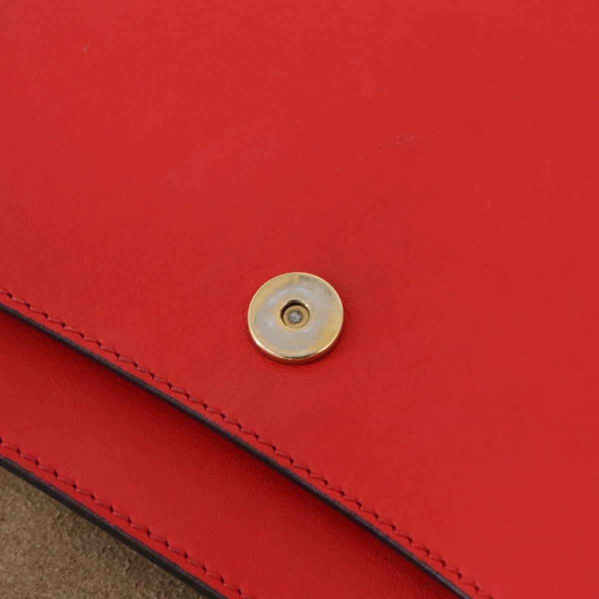 Chloe Hudson Whipstitch Leather Red Leather Handbag (Pre-Owned)