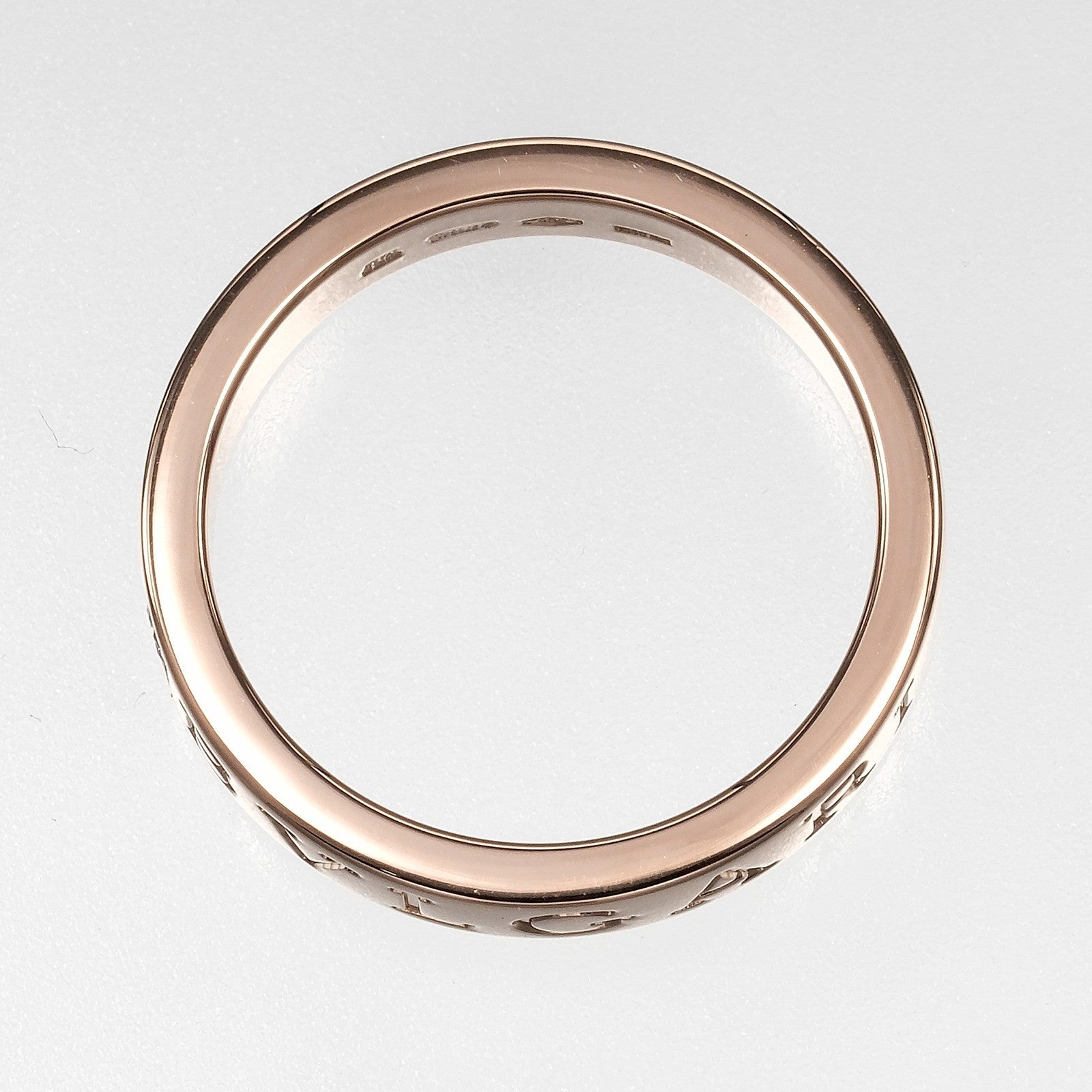 Bvlgari B.Zero1 Essential Logo Band 18K Rose Gold Gold Pink_Gold Ring Jewelry (Pre-Owned)