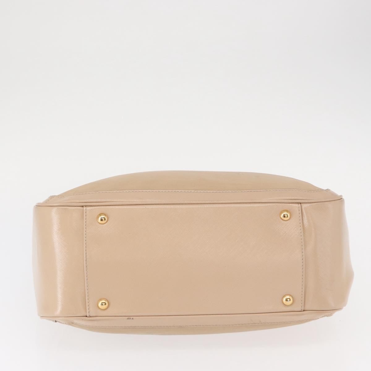Salvatore Ferragamo Betulla Chain Leather Beige Leather Tote Bag Bag (Pre-Owned)